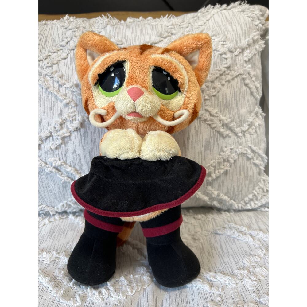 Shrek Puss N Boots 14" Sweet Talking Stuffed Animal Toy Plush 2007 Dream Works